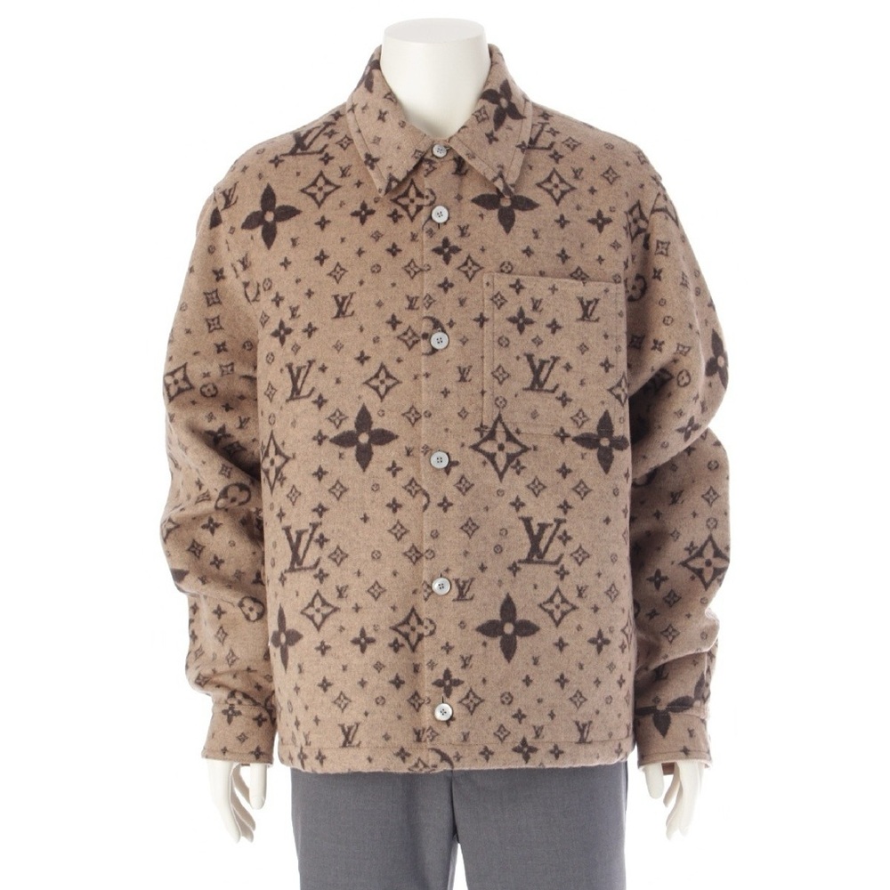 Louis Vuitton 25SS Wool Silk Cashmere Monogram Shirt Jacket